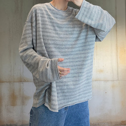 ボーダーワイドスリーブロングTシャツ K0619