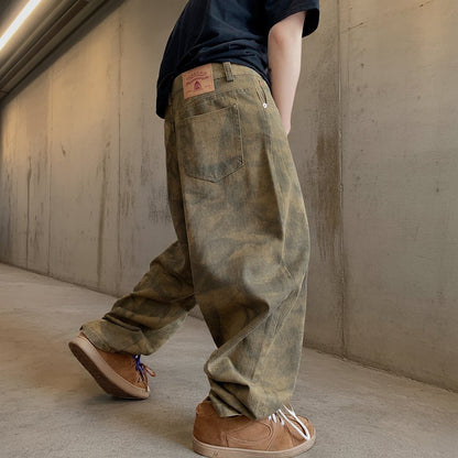 マーブルエフェクトワイドパンツ K0758