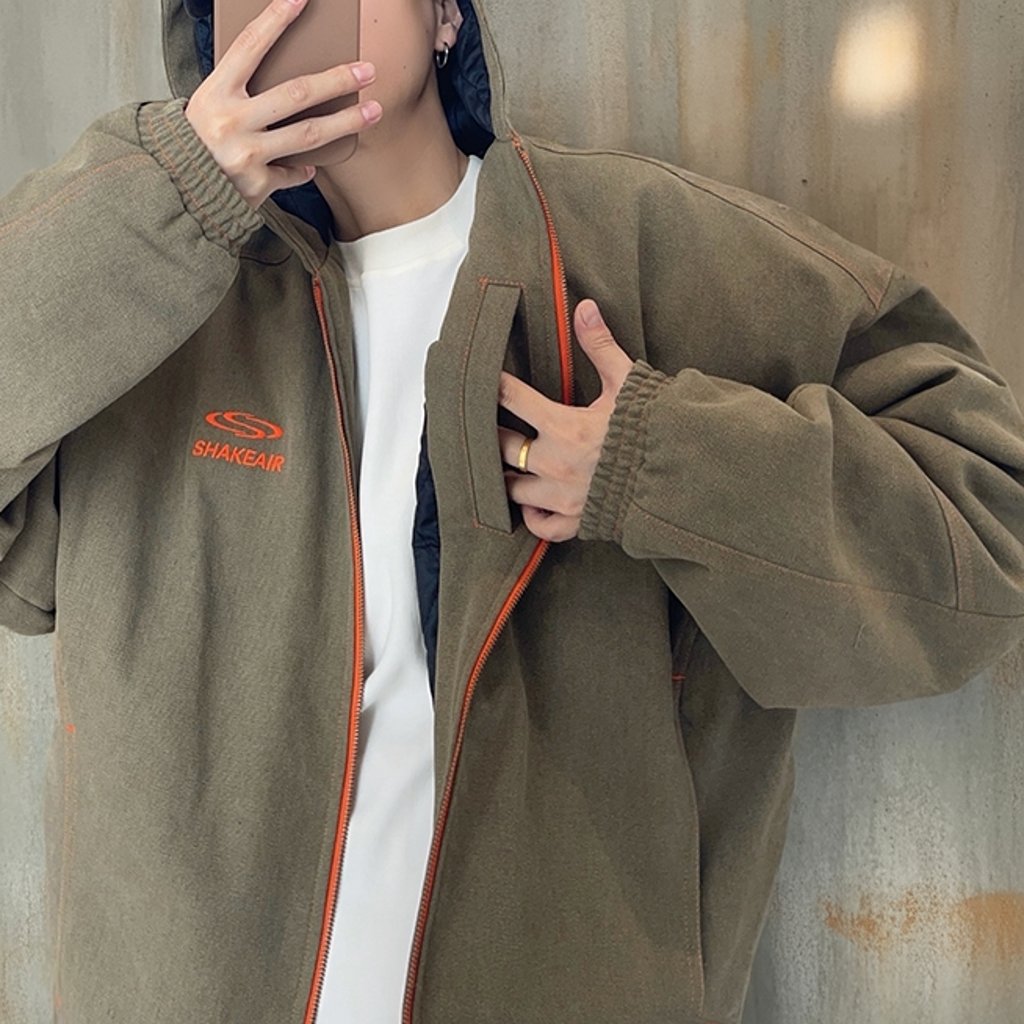 コントラストラインフーディジャケット K0721