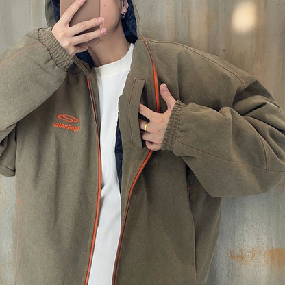 コントラストラインフーディジャケット K0721