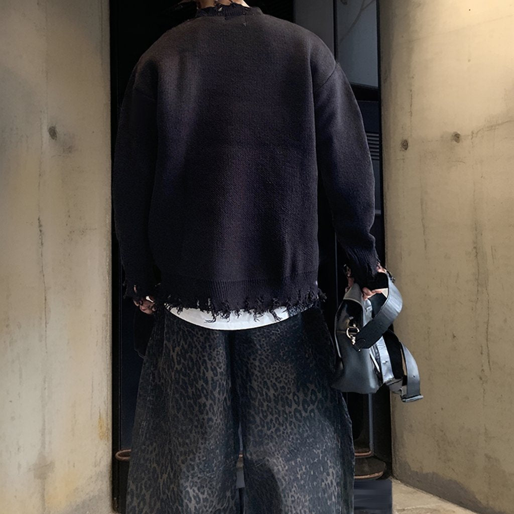 フリンジクラッシュエッジニット K0684