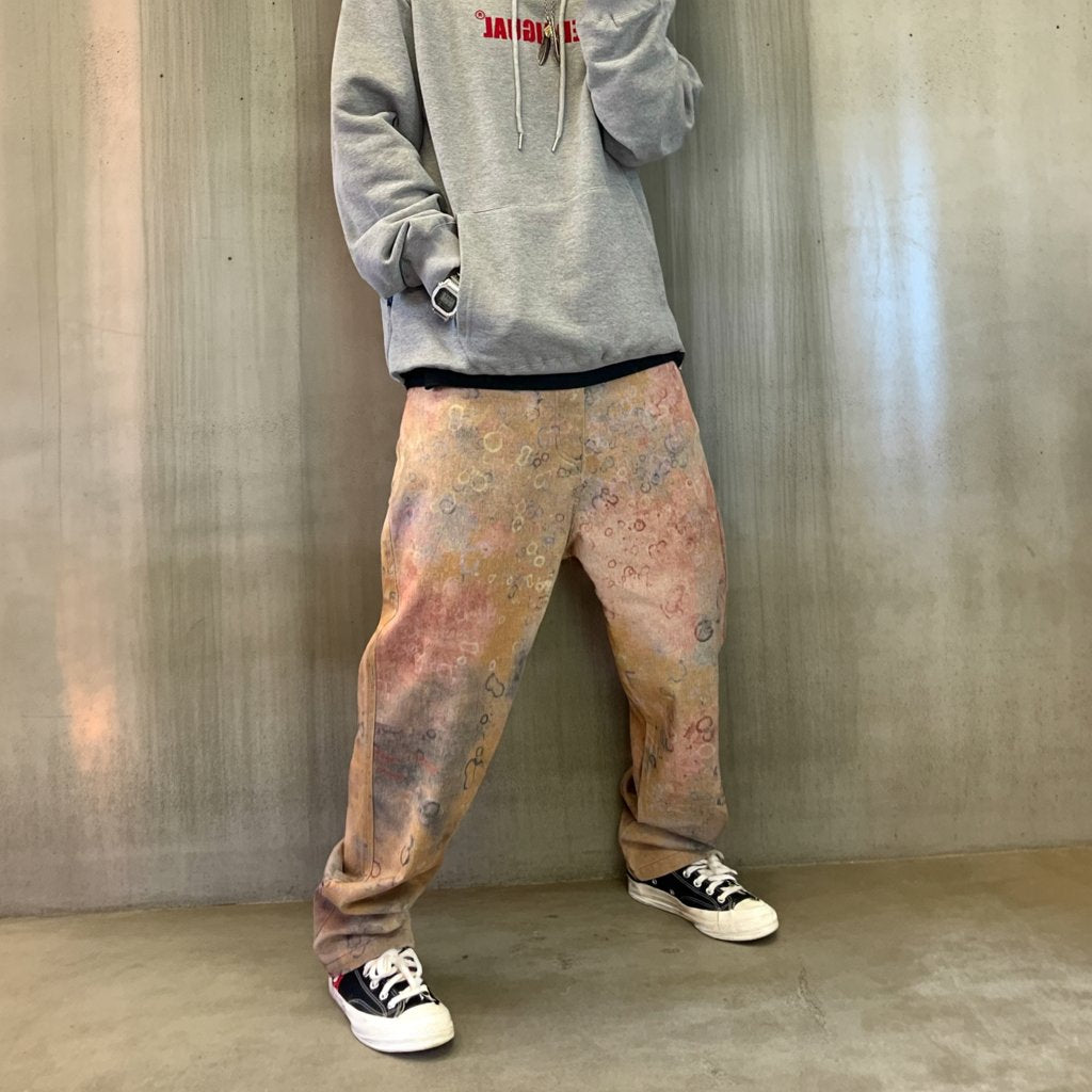 アートサークルグラフィックワイドパンツ K0635