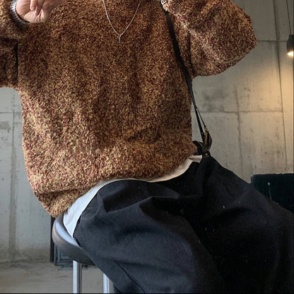 【OUTLET/即納】ボリュームブークレクルーネックニット K0730