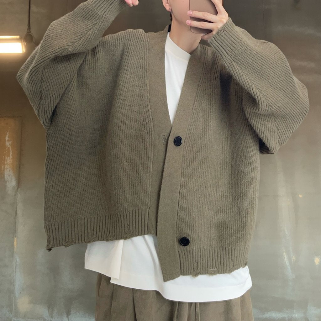 イレギュラーボタンオーバーサイズカーディガン K0720