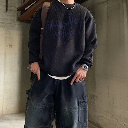 グランジレタリングニット K0761