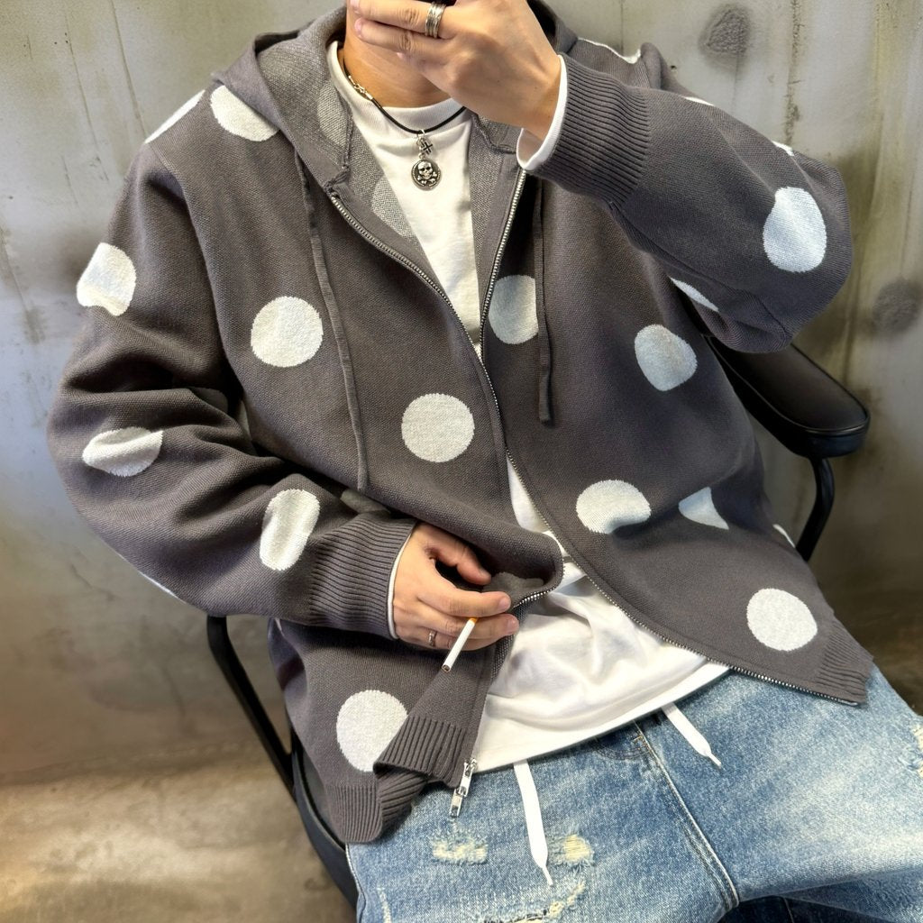 ポルカドットニットパーカー K0756