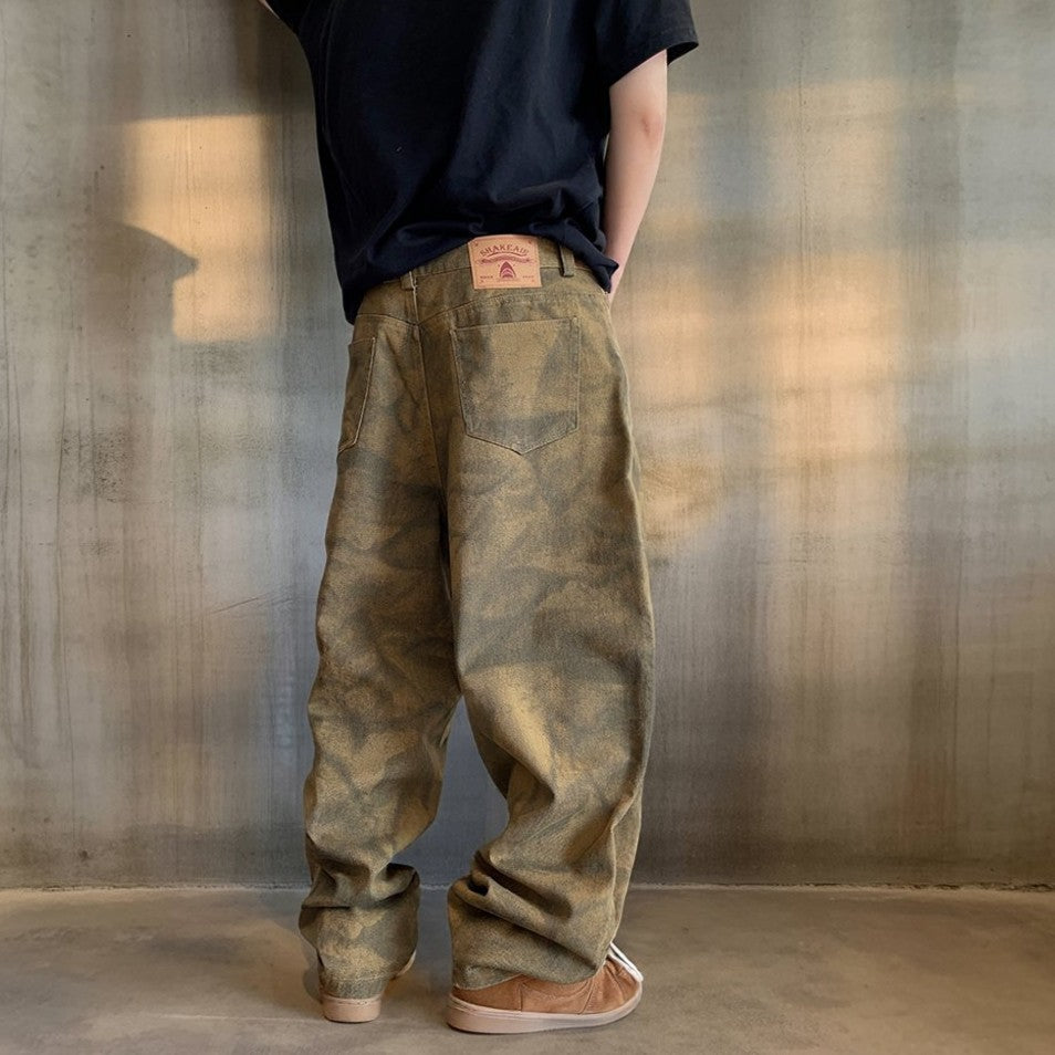 マーブルエフェクトワイドパンツ K0758