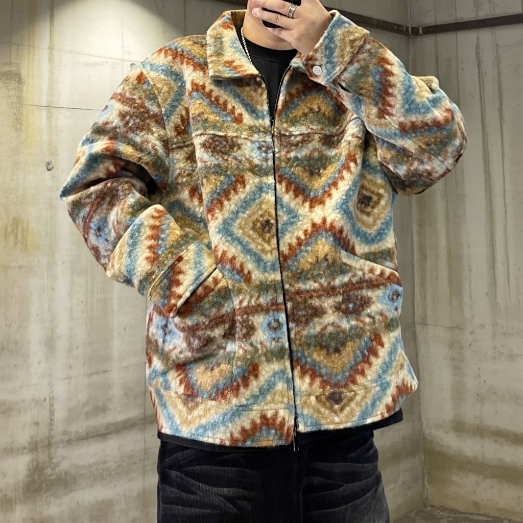 レトロエスニックボアジップジャケット K0729