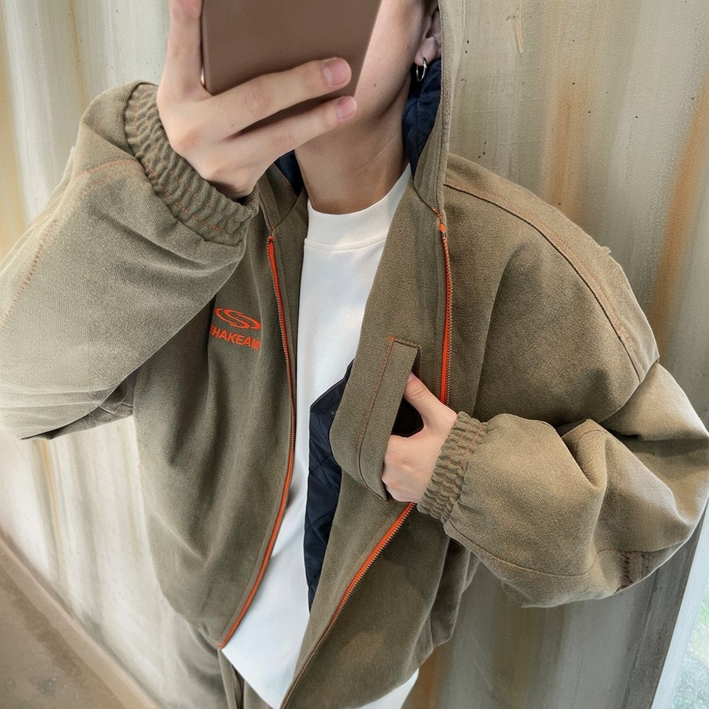 コントラストラインフーディジャケット K0721