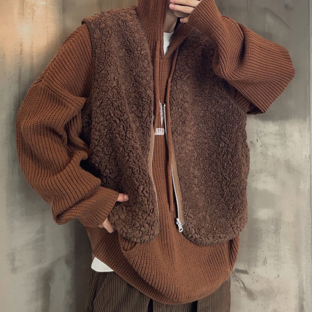 リバーシブルコーデュロイボアベスト K0724