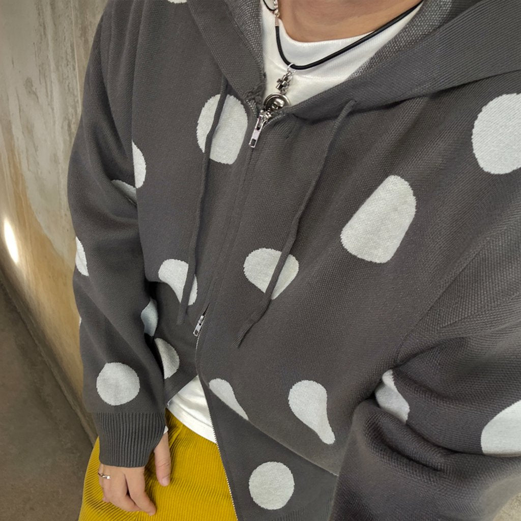 ポルカドットニットパーカー K0756