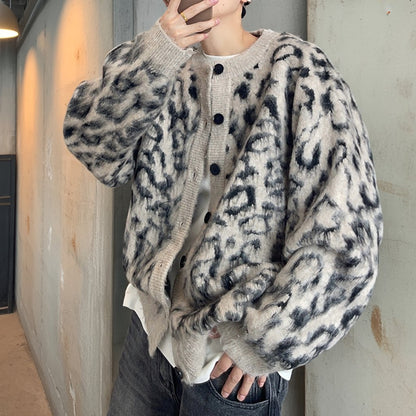 シャギーレオパードオーバーカーディガン K0718