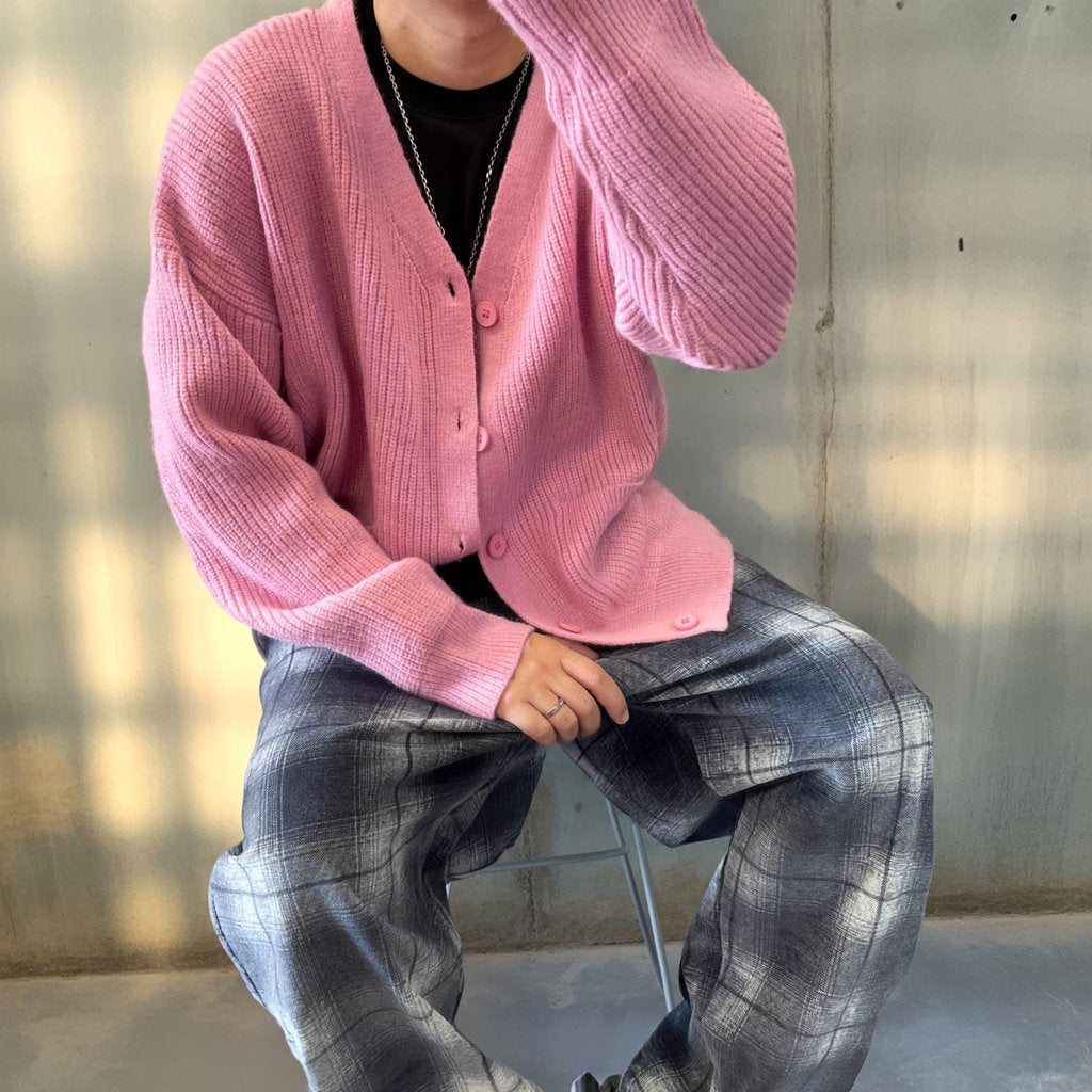 フェードチェックワイドパンツ K0754