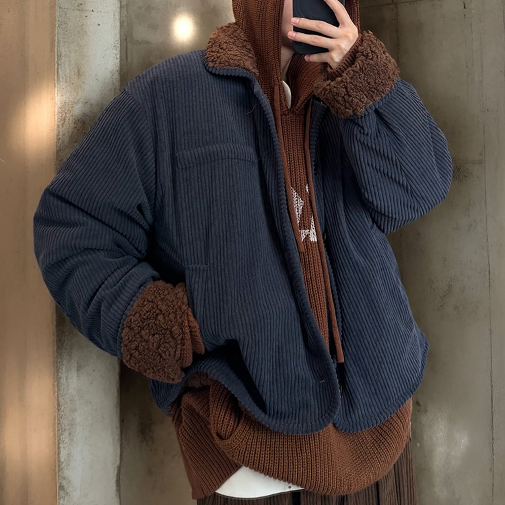 コーデュロイボアコンビショートジャケット K0710