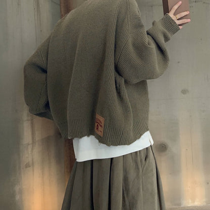 イレギュラーボタンオーバーサイズカーディガン K0720