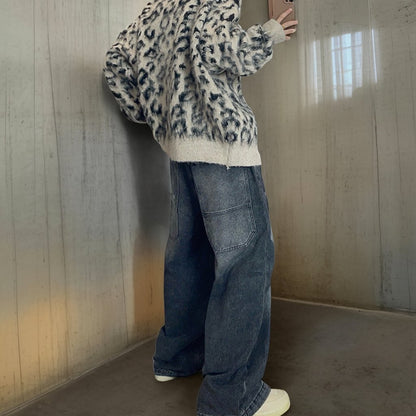 シャギーレオパードオーバーカーディガン K0718
