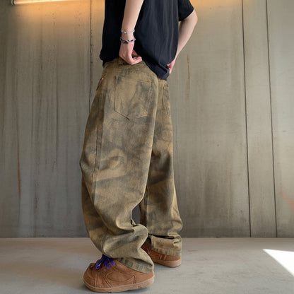 マーブルエフェクトワイドパンツ K0758