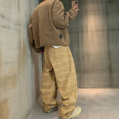 ヴィンテージチェックルーズカーブパンツ K0743