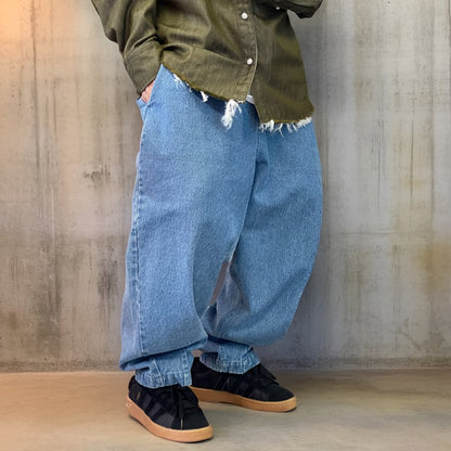 リラックスワイドシルエットデニムパンツ K0726