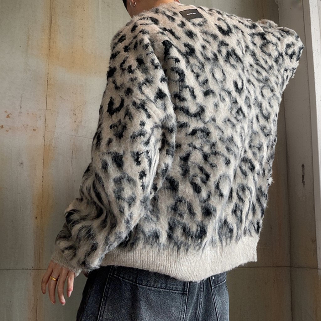 シャギーレオパードオーバーカーディガン K0718