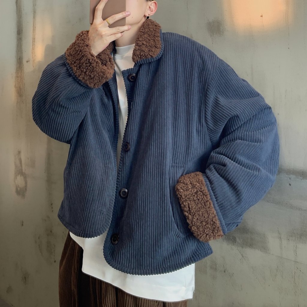 コーデュロイボアコンビショートジャケット K0710