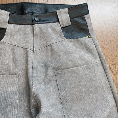 ツートーンポケットワイドパンツ K0866