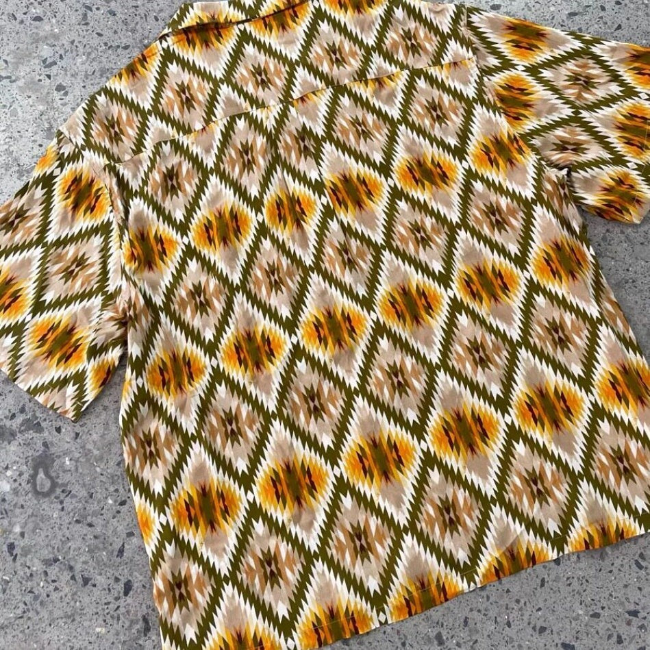 ネイティブパターンオープンカラーシャツ K0847