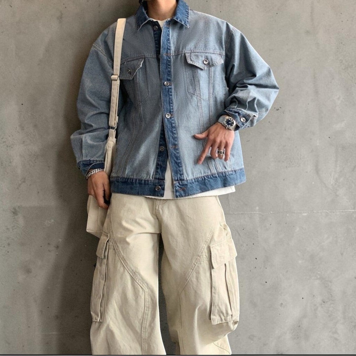 バイカラーデニムジャケット K0898