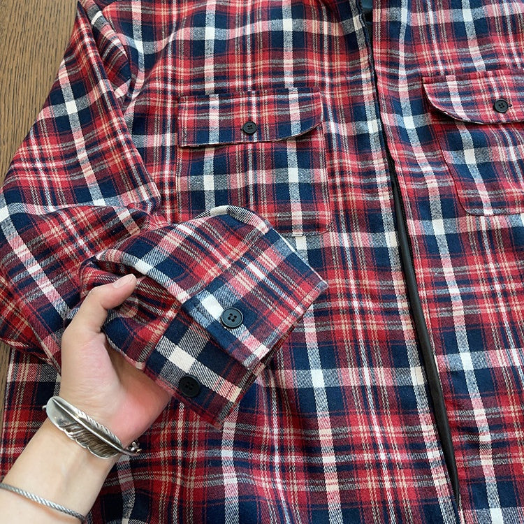 ビッグシルエットチェックシャツ K0876