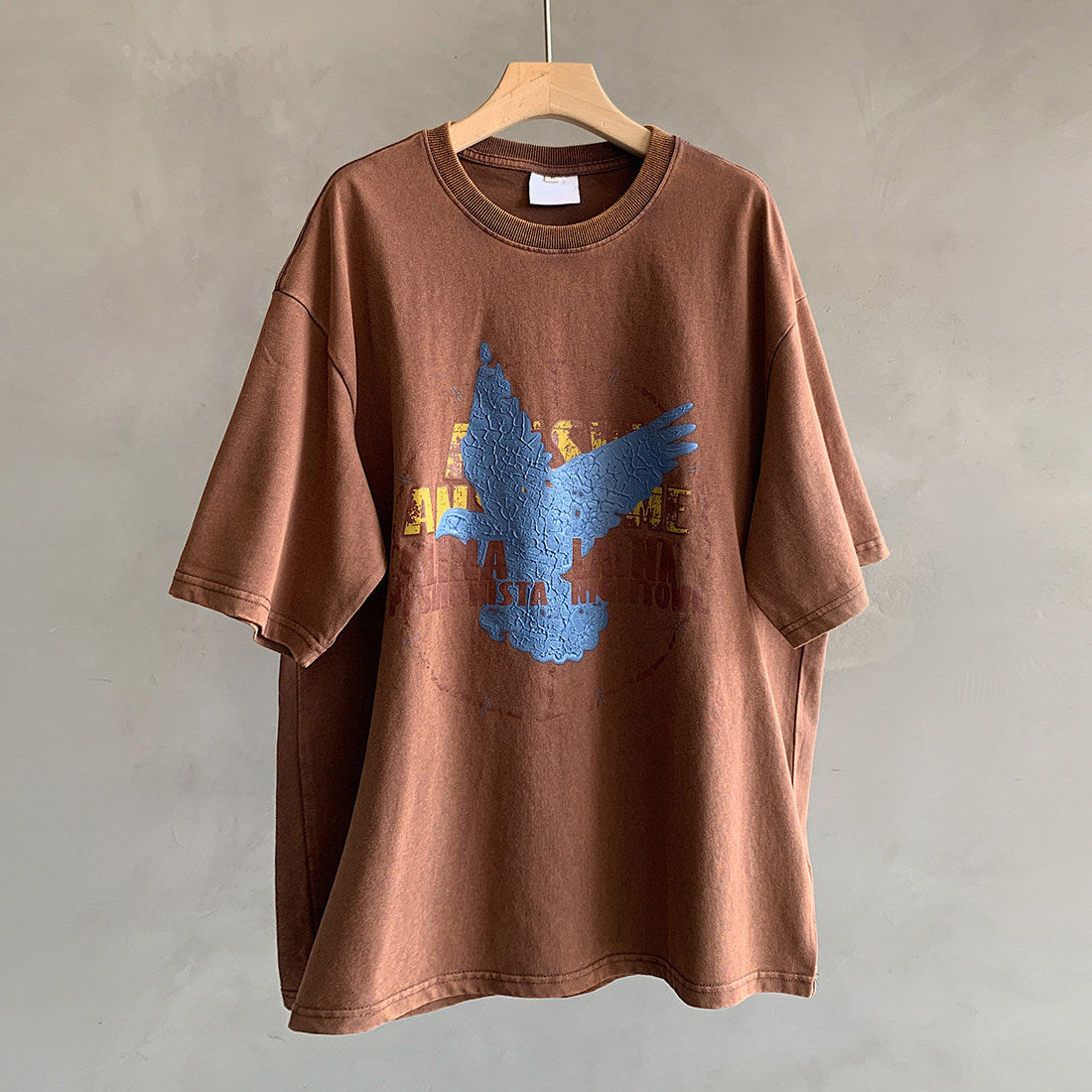 レトログラフィックワイド半袖Tシャツ K0878