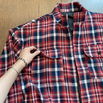 ビッグシルエットチェックシャツ K0876