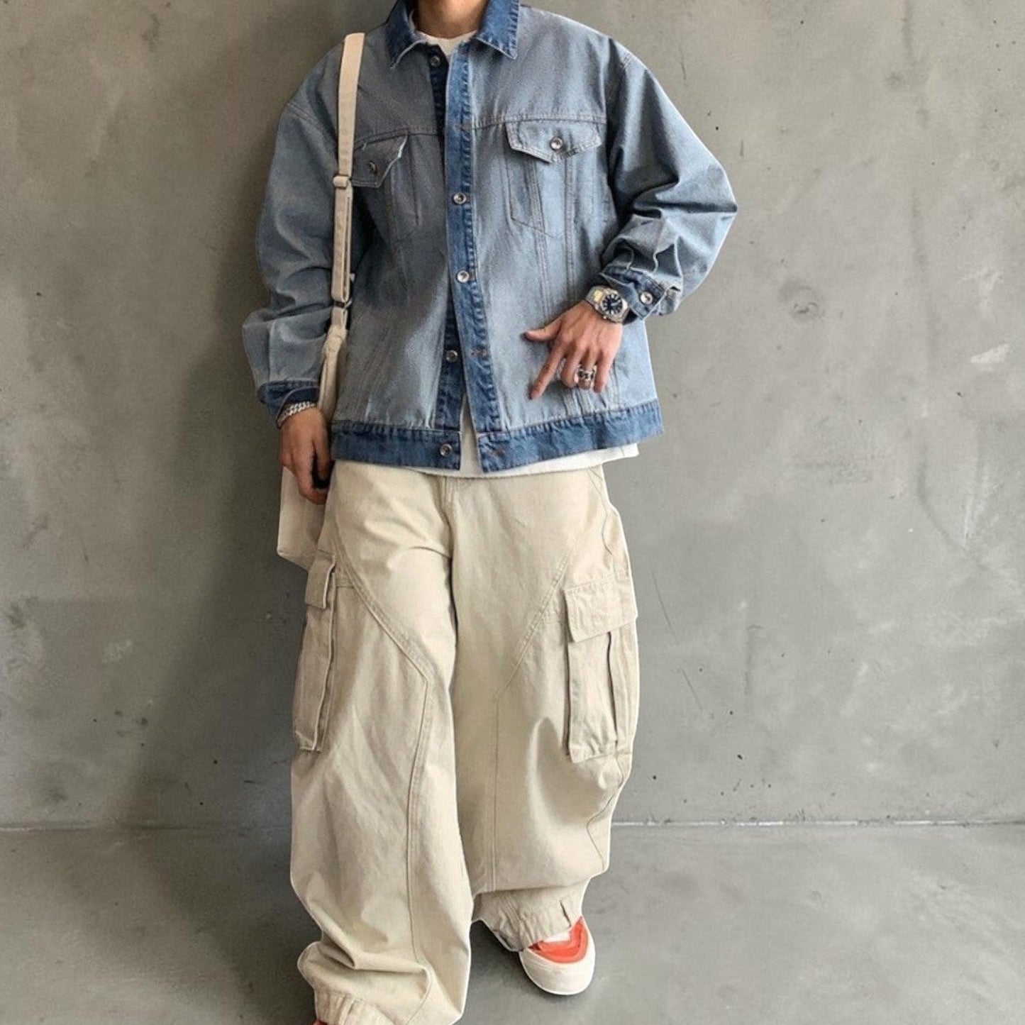 バイカラーデニムジャケット K0898