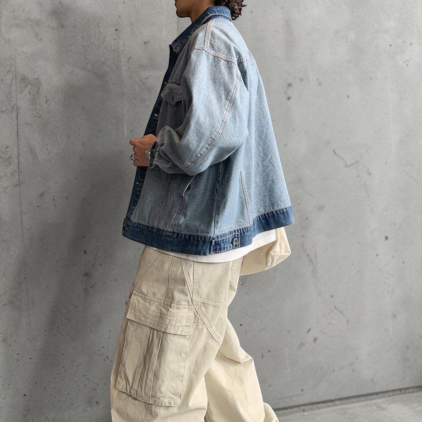 バイカラーデニムジャケット K0898