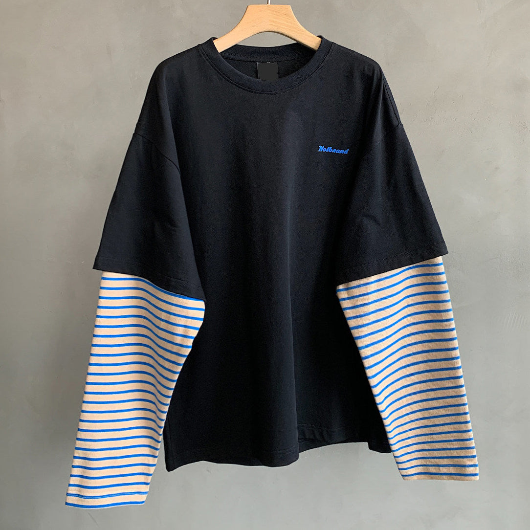 レイヤードボーダーロングスリーブTシャツ K0877