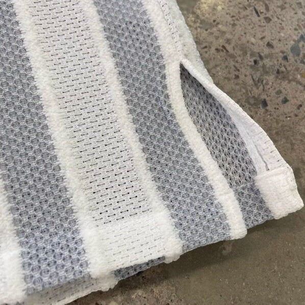 メッシュストライプオープンカラーシャツ K0843