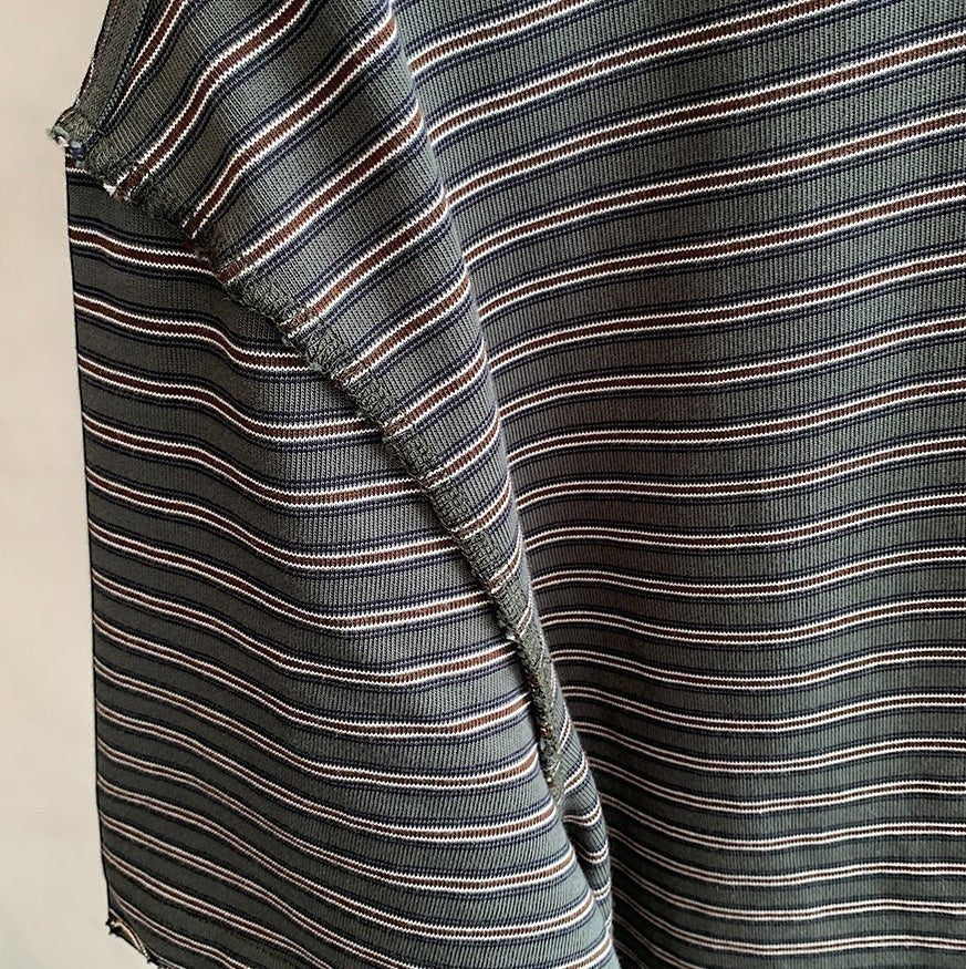 カットオフボーダー半袖Tシャツ K0899