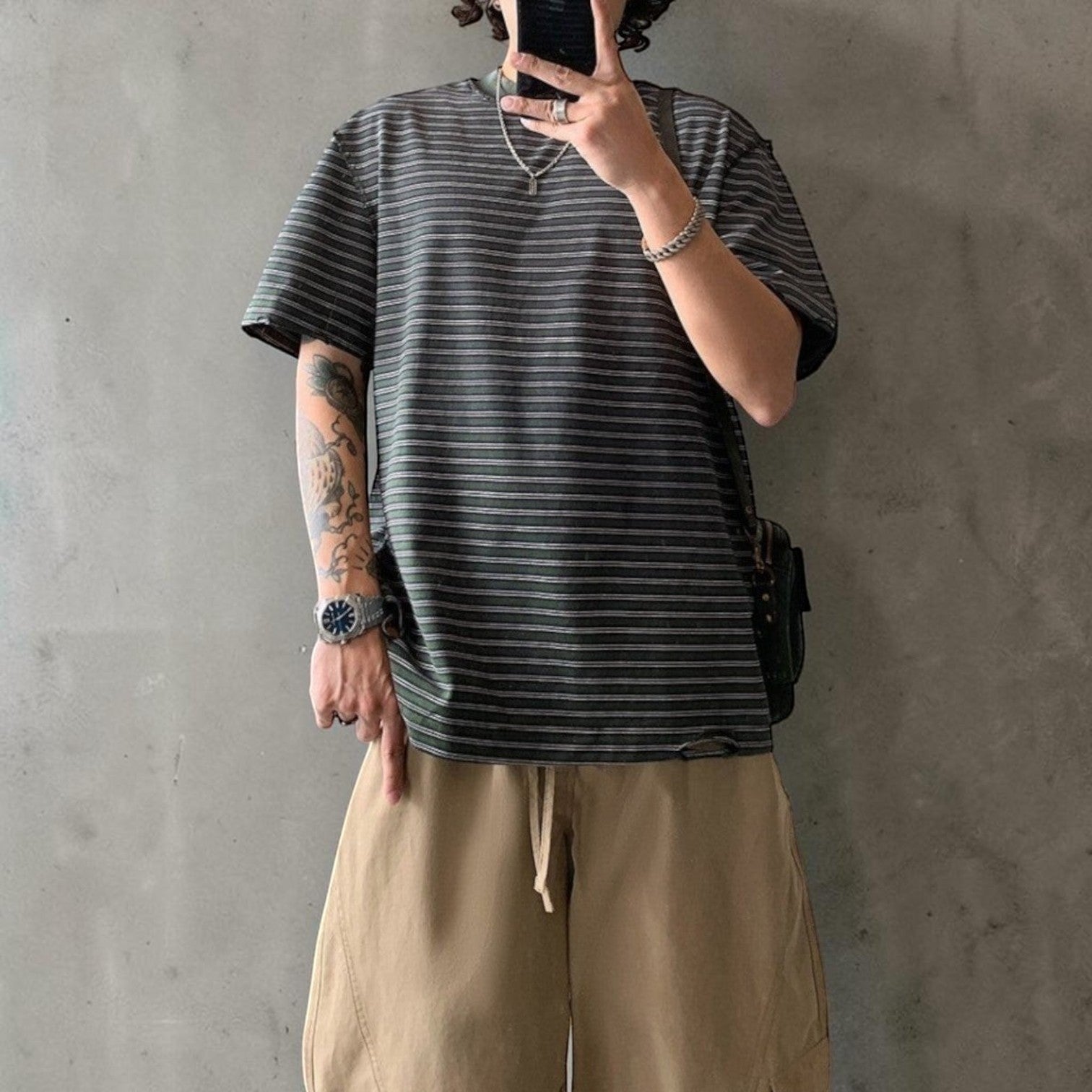 カットオフボーダー半袖Tシャツ K0899 – K-RAD