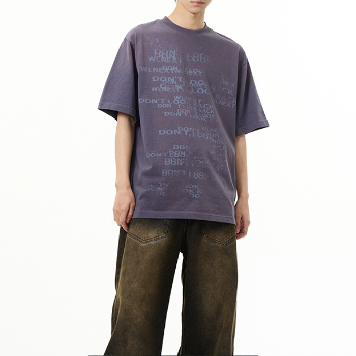Distressed Wasteland Short-sleeved T-shirt K0222