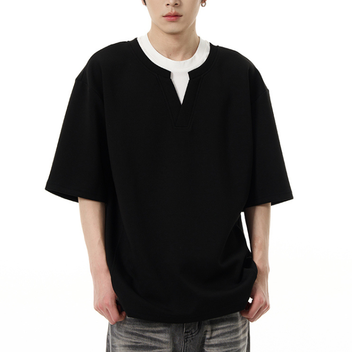 Fake Two-piece Short-sleeved T-shirt K0244