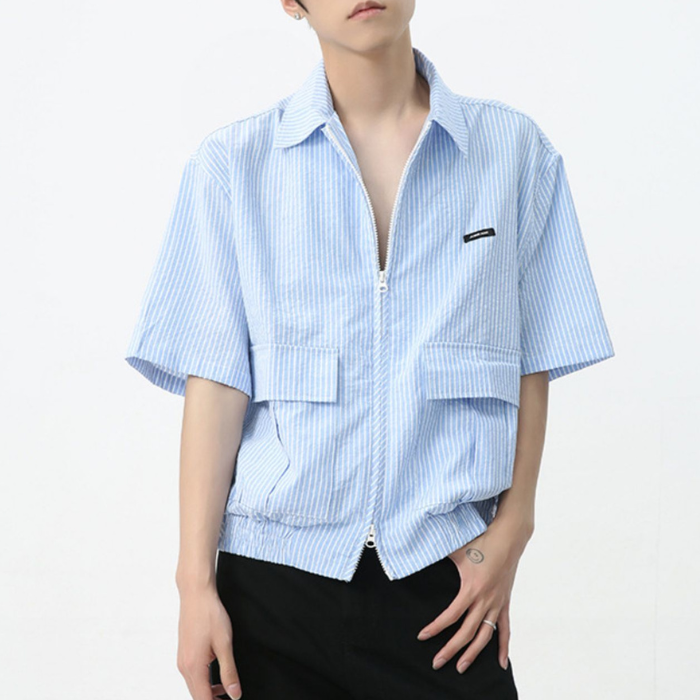 Casual Lapel Short-sleeved Shirt K0265