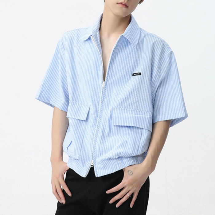 Casual Lapel Short-sleeved Shirt K0265