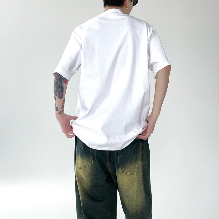 Turtlenneck Soid Color Short-sleeved T-shirt K0292
