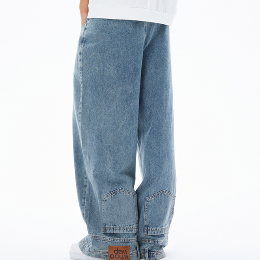 Reverse Wear Wide-leg Long Jeans K0380