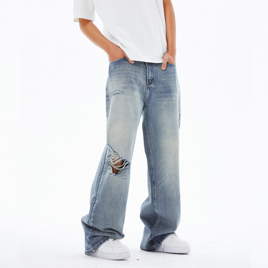 Baggy Mopping Straight Loose Jeans K0382