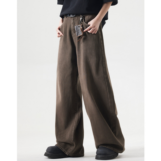 Cleanfit Wide-leg Loose Casual Jeans K0387