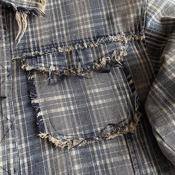 チェックフリンジジャケット K0827