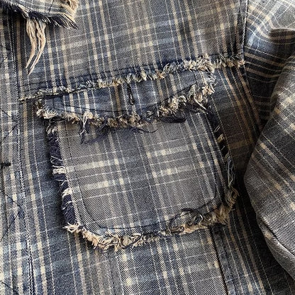 チェックフリンジジャケット K0827