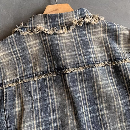 チェックフリンジジャケット K0827