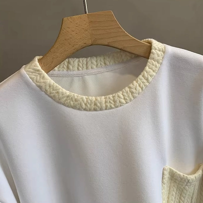 ケーブルアクセントロングTシャツ K0826