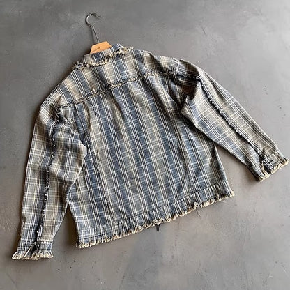 チェックフリンジジャケット K0827